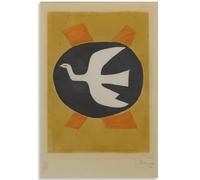 KSHAO ATHQW Georges Braque Arte de pared 《L'oiseau Blanc》Póster Georges Braque Pintura en lienzo Georges Braque Impresiones para la decoración del hogar Cuadros 50x70cm sin Marco