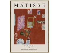 KSHAO ATHQW Henri Matisse Arte della Parete Matisse 《Lo Studio Rosso》 Poster Pittura su Tela Moderna Matisse Stampe per Soggiorno Decor Quadro da Parete 15x20cm Senza Cornice