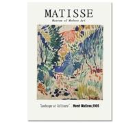 KSHAO ATHQW Henri Matisse Poster astratto paesaggio artistico da parete Henri Matisse stampe in stile bohémien pittura su tela per soggiorno immagine decorativa 30 x 40 cm senza cornice