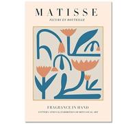 KSHAO ATHQW Henri Matisse Poster Beige Corallo Foglie Arte Della Parete Stile Bohémien Tela Pittura Henri Matisse Stampe Soggiorno Decoro Quadro 40x50cm NO Cornice