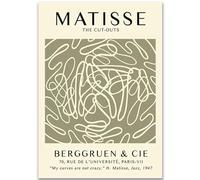 KSHAO ATHQW Henri Matisse Poster Le Mie Curve Non Sono Pazze Arte della Parete Fauvismo Stampa Matisse Tela Pittura Retro Immagine per Soggiorno Decor 60x80cm No Cornice