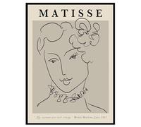 KSHAO ATHQW Henri Matisse Poster Matisse Donna Parete Art Linea Disegno su Tela Pittura Matisse Stampe per Soggiorno Decor Parete Immagine 15x20cmx1 No Frame