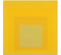 KSHAO ATHQW Josef Albers Poster 《Il Giallo》Mostra Arte della Parete Josef Albers Dipinti su Tela Stampe retrò per Decorazione della Camera Immagine 50x50cmx1 No Frame
