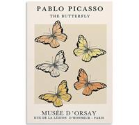 KSHAO ATHQW Pablo Picasso Poster Colorful Farfalla Pittura Picasso Galleria Arte della Parete Picasso Stampe per Soggiorno Home Pictures Decorazione 30x50cmx1 No Frame