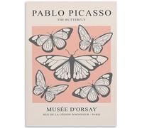 KSHAO ATHQW Pablo Picasso Poster Farfalla Pittura Famosa Picasso Gallery Wall Art Picasso Stampe per Soggiorno Casa Immagini Decorazione 30x40cmx1 No Frame