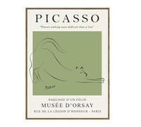 KSHAO ATHQW Pablo Picasso Wall Art Line Drawing Poster Moderno Semplice Pittura su Tela Picasso Cat Stampe per Soggiorno Decor Wall Picture 20x30cmx1 Senza Cornice