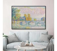 KSHAO ATHQW Paul Signac Poster 《Città Colorata》 Mostra Wall Art Paul Signac Dipinti su Tela Stampe retrò per la Decorazione della Stanza Immagine 70x50cmx1 No Frame