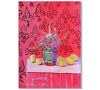 KSHAO ATHQW Poster di Henri Matisse《Natura morta rosa》 Stampa surrealistica dell'arte murale Matisse Pittura su tela Immagine retrò per l'arredamento del soggiorno 20x30cm SENZA cornice