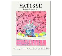 KSHAO ATHQW Poster di Henri Matisse, stampa artistica da parete in stile bohémien, decorazione per soggiorno, 20 x 30 cm, senza cornice