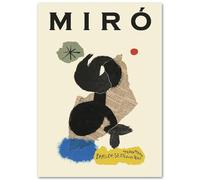 KSHAO ATHQW Poster Famoso di Joan Miro《Colori Astratti》Arte murale Pittura su Tela di Joan Miro Stampe di Joan Miro per Immagini di Decorazioni per la casa 50x70cm Senza Cornice