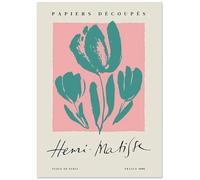KSHAO ATHQW Poster Henri Matisse "Fiori verdi" Wall Art Henri Matisse Exhibition Canvas Painting Stampa retrò per la decorazione della casa, 20 x 30 cm x 1 senza cornice