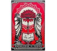 KSHAO ATHQW Shepard Fairey Poster Conoscenza Azione Esposizione Wall Art Retro Tela Pittura Shepard Fairey Stampa per Soggiorno Decor Immagine 15x20cm No Cornice