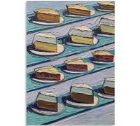 KSHAO ATHQW Wayne Thiebaud Poster 《Torta Frigorifero》Wayne Thiebaud Wall Art Wayne Thiebaud Pittura su Tela E Stampe per Decorazioni per La Casa Immagini 40x65cm Senza Cornice