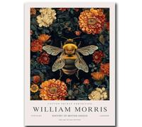 KSHAO ATHQW William Morris Poster Ape Fiori Arte della Parete William Morris Pittura su Tela Stampe Moderne per Soggiorno Immagini di casa Decorazione 50x70cmx1 No Frame