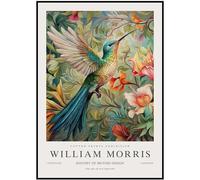 KSHAO ATHQW William Morris Poster Uccelli Fiori Arte della Parete William Morris Pittura su Tela Stampe Moderne per Soggiorno Immagini di casa Decorazione 60x80cmx2 No Frame