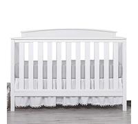 KSHSAA Gonna per presepe | Gonna Culla con Pom Poms - Gonna per Culla con Volant 28 "X 52", Volant con PON PON per culle Standard e la Maggior Parte dei lettini per Bambini