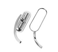 KSHSAA Per Hon&da Shadow 600 750 1100 ACE Aero Sabre Spirit VLX Specchietto Retrovisore Moto Specchio Laterale Ovale Quadrato Nero Specchi (Colore : Chrome)