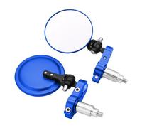 KSHSAA per Yama&ha TTR 125 250 600 WR 250X 250R 450F TTR250 7/8 "22mm Universale del Motociclo Specchi Retrovisori Maniglia Bar End Specchi (Colore : Blu)