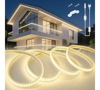 KSIBNW Striscia LED 220V Esterno Impermeabile IP65, 20M Strisce LED Bianco Naturale 4000K Luce Ultra Alta Luminosità 145LEDs/M Strip illuminazione per Decorazione Domestica Cucina Giardino, con Spina
