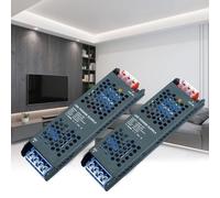 KSIBNW Trasformatore LED 24V 200w 8,3A Alimentatore, Driver AC 220V a DC 24V Ultra Fino Interruttore Adattatore Trasformatore Costante Bassa Tensione Trasformatori per Luci Lampada LED, 2Pezzi