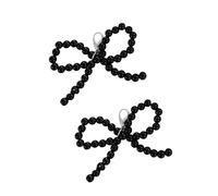 Ksikdeg 1 paio di graziosi ciondoli a forma di fiocco per telefono, portachiavi con perline, accessorio per borsa, elegante ornamento per borsa, ciondolo a forma di scarpa per qualsiasi, 5x7cm, perle