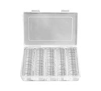 Ksikdeg 100pcs 25mm Moneta Rotondo Coin Holder Box Caso Contenitore Con Scatola di Immagazzinaggio Per La Collezione Di Monete