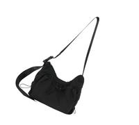 Ksikdeg Borsa a tracolla da donna alla moda borse sotto le ascelle in nylon con decorazione con fiocchi tracolla regolabile design spazioso per tutti i giorni borsa della spesa compatta, Nero , One