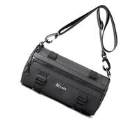 Ksikdeg Borsa a tracolla da uomo rotonda cilindrica zaino in nylon borsa a tracolla moda petto borsa maschile zaino per tutti i giorni, grigio, Size about 15x14x27cm/5.91x5.51x10.63