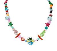 Ksikdeg Collana regolabile a tema marino con ciondolo a forma di creatura marina per le donne per gli amanti del mare e da indossare tutti i giorni elegante collana a strati, Misura unica, come