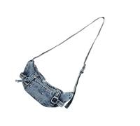 Ksikdeg Contemporaneo Lavato Jeans Crossbody Borsa Tessuto Resistente all'abrasione Capacità spaziosa Per Città Stile di vita Bisogni Lavare Retro Borsa a tracolla per le donne, Blu, One Size