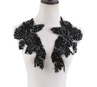 Ksikdeg Delicata applique floreale con perline con paillettes e rete per migliorare abbigliamento da festa abbigliamento formale correzioni decorative