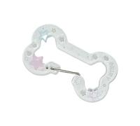 Ksikdeg Eleganti anelli traslucidi a forma di scheletro, leggeri, unisex, articolo decorativo per l'uso quotidiano e progetti creativi di artigianato, portachiavi con design a osso robusto, bianco