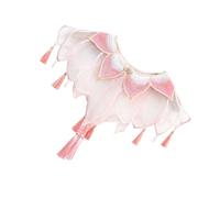 Ksikdeg Nappe in rilievo Staccabile Poliestere Collare Moda Scialle Sciarpa Per I Bambini Tradizionale Vacanza Outfit Accessori Morbido Poliestere Ragazze Prestazioni Culturali Accessorio, Perno