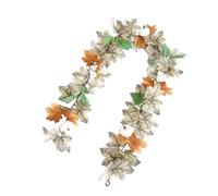 Ksikdeg Pianta artificiale da appendere a forma di foglia da 2 m per caminetti Halloween Ringraziamento decorazione autunnale raccolta autunnale disposizione delle piante foglie di seta autunnali