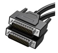 Ksikdeg Prolunga cavo dati a 44 pin con placcato oro, maschio a maschio | Hardware connettore fissaggio a vite, costruzione a doppia schermatura, per computer e apparecchiature POS DB44