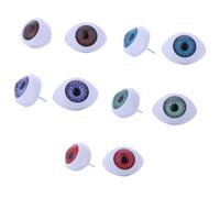 Ksikdeg Set di 5 paia di orecchini a perno a forma di occhio da donna, in resina Studry, Size 1.7x1.3cm/0.67x0.51inch, Resina