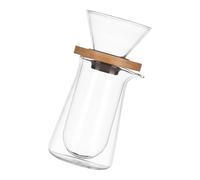 Ksikdeg Set di caffettiera in vetro a doppia parete con filtro manuale accurato e caraffa per una eccellente preparazione del caffè in vetro