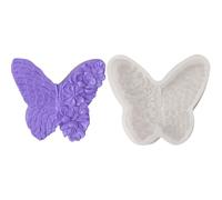 Ksikdeg Stampi in silicone per candele a tema Halloween per resina epossidica, decorazione domestica, candela in silicone a forma di farfalla con teschio rosa