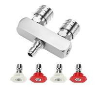 Ksikdeg Ugello per rondella 2 in 1 ugello a doppia pressione ugello spruzzatore a pressione punte di ricambio punte spray di potenza