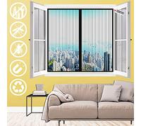 KSITH Zanzariera Magnetica Finestra, Auto Chiusura Magneti Rete Antizanzare, Maticamente Anti Zanzare Calamite Tenda, Facile Montaggio, per Porte Finestre-Black|| 125x130cm(49x51inch)