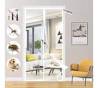 KSITH Zanzariera Magnetica per Porta, Anti Insetti Traspirante Chiusura Automatica con Calamita Tenda Porta, Facile Montaggio, per Soggiorno Patio Balcone- White|| 75x200cm(29x78inch)