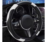 KSIWUAGB Coprivolante Auto per Opel Tigra TwinTop/Speedster/Signum/Omega A Caravan, Coprivolante Pelle Auto Antiscivolo Traspirante Durevole Interni Accessori Auto,White