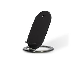 Ksix BXCQIFC01 - Base di Ricarica Wireless (Compatibile con Smartphone e dispositivi mobili abilitati per Qi, 10 W, USB, Portata 1-10 mm) Nero