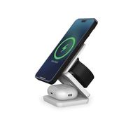 Ksix Cube Caricatore Wireless 3 in 1 Magsafe e Qi, Apple Watch e Airpods 15w Bianco