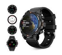 KSIX Explorer Orologio Intelligente Uomo Nero con Chiamate Notifiche GPS Display Amoled 1.43'' Smartwatch Sportivo con Monitoraggio Salute, +100 Modalità Sport Impermeabile per iOS Android