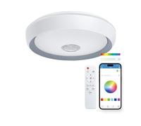 Ksix Glory SmartLED Plafoniera con Altoparlante 5W Integrato RGB+CCT 6200Lm 58W Bianco
