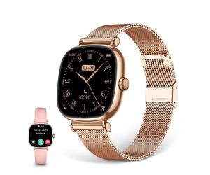 Ksix Iria Bluetooth 1.7" AMOLED Rosa 2 Cinturini Metallo Silicona SpO2 Cardio Sonno