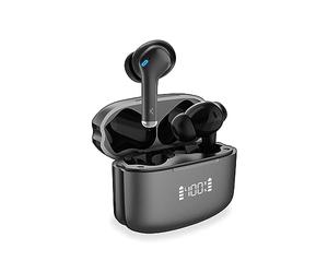 KSIX Noise Cancel 3 Cuffie wireless Bluetooth con cancellazione attiva del rumore ANC + ENC, chiamate HD, modalità trasparenza, pannello LED, True Wireless Stereo, assistenti vocali, 18 ore di