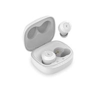 KSIX Oblivion Cuffie Bluetooth senza fili, microfono HD per chiamate, impermeabile, assistenti vocali, 19 ore, True Wireless Stereo, controllo touch, bianco