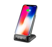 Ksix Qick Wireless Charger/Allarm Clock - 15 W, colore: Nero